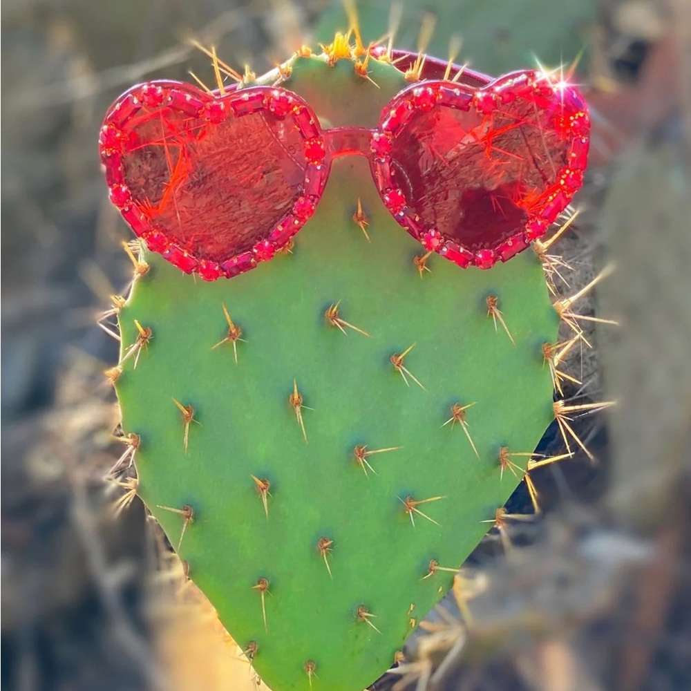 Red Heart Shaped Glasses